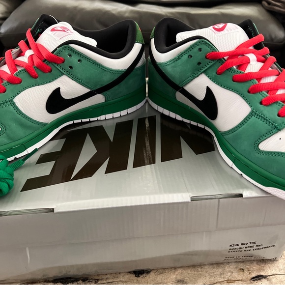 Nike SB Dunk Low Pro SE Heineken 10 Classic Green White Beer Rare - Picture 4 of 7
